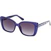 GUESS Occhiali da Sole GU7829 Shiny Blue/Blue Smoke Shaded 56/16/140 donna