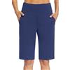 movvoche Pantaloncini lunghi da donna, lunghezza 30,5 cm, lunghezza al ginocchio, stile casual, per allenamento, atletica, nuoto, bermuda