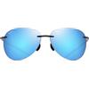 MAUI JIM Blue Hawaii Sugar Beach Shiny Black Gafas, 63-12-135 Unisex Adulto