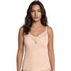 Clessidra Canottiera Donna Cotone con Pizzo Made in Italy E-3012