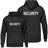 PR Service PRS - Felpa Security,Felpa Sorveglianza Uomo,Felpa con Capuccio - Felpa Nera con Cappuccio