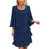 Generic Abito casual alla moda con design a gradini, vestibilità elegante per un casual e chic in ogni situazione