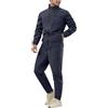 KBOPLEMQ Tuta da jogging da uomo, con imbottitura termica, giacca invernale e pile, calda, con cappuccio, per attività all'aria aperta, giacca a vento con pantaloni sportivi, tinta unita, per il tempo
