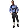 dressforfun Pantaloni Tirolesi al Ginocchio, Costume Bavarese, Taglia L | Ricami Floreali, Vestibilità Comoda, Passanti per Cintura, Bretelle Staccabili, Abbinamento Versatile, Look Classico, Nero
