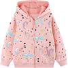 Hoseay Felpa con Cappuccio con Zip Bambina Bambino Cotone Giacca 3-8 Anni | Maniche Lunghe con Tasche, Cavallo Trattore Hoodie, Primavera Autunno, Casual Scuola Vestiti Top Bambini, Primavera Autunno