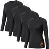 HYCOPROT Maglia Termica Donna Thermal Manica Lunga Intimo Termico Invernale Maglietta Interna Maniche Lunghe Slim Fit Termica Basic Bianca Casual Top Autunno Inverno Moda Magliette Yoga Corsa