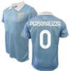 ZeroPlayer SS Lazio Maglia Ufficiale Personalizzabile, Azzurra e Bianca, 100% Poliestere, Taglie dalla 4Y alla 4XL