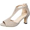 Generico Sandali Donna Estive Eleganti con Tacco Scarpe Estive Comode Elegante Sandali Cerimonia con Cinturino alla Caviglia Heeled Sandal Classiche Neri Fibbie Tacchi Sandalo Sposa Matrimonio Tango Latin