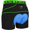 baleaf Pantaloncini Ciclismo Uomo Imbottiti in Gel 3D Fondello MTB Traspiranti Asciugatura Rapida Pantaloni Moto Verde S