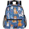 Mexpekil Virous Zaino per bambini con stampa di zampa di cane, per ragazzi, ragazze, bambini, mini zainetti per la scuola materna, zaino da viaggio, Multicolore, 10x4x12 inch