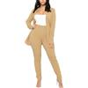 Yekdmxop Completi Donna Eleganti Tute Donna Complete Classico Comoda Blazer a Maniche Lunghe+Pantaloni Ufficio Giacche Due Pezzi Elegante Autunno Inverno per Cerimonia per Matrimoni e Feste