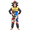 Get Trend Sonic The Hedgehog Tuta Intera Bambino 4-10 Anni, Pile Pigiama Intero Bambini con o Senza Cappuccio, Regalo Ragazzo