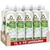 Frosch - Detergente anticalcare per aceto, rimuove le macchie di calcare da bagno e cucina, efficacia disincrostante - Confezione da 10 pezzi x 1 l