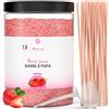 MK Misskandy since 2019 Misskandy- Zucchero Colorato per Zucchero Filato 1,4KG Fragola (Aromi e Colori Naturali) per Macchina+ 50 bastoncini
