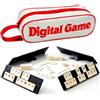 WFKKMEQ Gioco da Tavolo Rummy, Giochi Da Tavolo Classici Portatile Rummy Gioco da Tavolo Set Da Giochi Mini Rummy con 106 Carte, 4 Supporti,1 Sacco Portaoggetti Ideale per le Feste in Famiglia