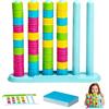 Bztezml Mini Color Stack Challenge, Sfida Compatta ad Anello Colorato con 40 Anelli, per Famiglia, Regalo Bambino Bambina, Sviluppo Educativo delle Capacità, Matematiche e Classificazione