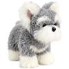HOMEXYLYL Animale di pezza Schnauzer, tenero peluche for cani birichino | Simpatico cucciolo di peluche, regalo di compleanno for ragazzi e ragazze(Gray,35cm/14in)