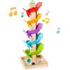 BEAHING Albero musicale in legno per biglie, giocattolo Montessori con caduta di palline, albero sonoro educativo per l'apprendimento per il compleanno di ragazzi e ragazze