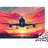 9K4D7V2G Aereo Passeggeri Cielo al Tramonto Puzzle 1000 Pezzi Carta per Adulti Vista Tramonto Colorata Gioco di Puzzle 1000 Pezzi Relax Famiglia Decorazione Regalo 70x50cm/1000pcs