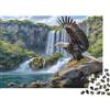 HGKMWZBDFJRL Aquila Maestosa Paesaggio Cascata Puzzle 1000 Pezzi Carta per Adulti Natura Gioco di Puzzle 1000 Pezzi Relax Decorazione Casa Regalo 38x26cm/1000pcs