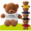 all sas ORSETTO PELUCHE PERSONALIZZATO con NOME e FRASE - Maglietta in vari colori PERSONALIZZABILE -Morbido e Sicuro - Alto 18 cm IDEA REGALO per Bimbo Bimba Battesimo Nascita San Valentino Natale Compleanno