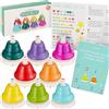 THE TWIDDLERS Campanelle Musicali Montessori, 8 Campane Intonate Bambini | Strumento educativo diatonico dai 3 anni, campanelli colorati da tavolo, scala di do maggiore, giocattolo sonoro a pressione