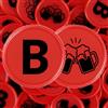 Nezyo 200 Pezzi Gettoni per Birra B Ø 24 mm in Plastica, Rosso | Riutilizzabili per Ristoranti, Per Mense Buffet Feste, Per Sagre della Birra, Eventi in Discoteca e Festival