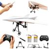 Generic Kit aereo di carta Rc - aereo elettrico fai da te con telecomando con stabilizzatore giroscopico, kit per aereo RC a doppia elica, leggero e pieghevole, micro drone ad ala fissa, gadget cool tech
