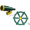 Zxpjkyu Set di Accessori per Parco Giochi Composto da 7 Pezzi: Timone, Maniglie, Telescopio E Telefono per Le Avventure. Ideale per Desidera, Stile c