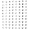 Generico 75 Pezzi Palline Numerate Bingo in Plastica Bianca | Lotterie di Gruppo, Design Numerato, Resistenti All'usura e Facili da Trovare