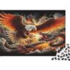 HGKMWZBDFJRL Aquila Maestosa Battaglia con Drago Puzzle per Adulti Puzzle 1000 Pezzi Gioco di Puzzle 1000 Pezzi Scena Fantastica Relax Famiglia Decorazione Regalo 38x26cm/1000pcs