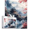 Gnulguxo Giappone Puzzle 3000 Pezzi Grandi Dimensioni per Adulti, Puzzle Paesaggio Motivo Progettazione con Compact Box e Poster Incluso per Home Room Wall Decor, Regalo Donna, Legna Jigsaw 122x81cm, Model788