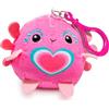 SQUISHPETS Flapper - Portachiavi in peluche di circa 6 cm, con dettagli ricamati, 6 modelli da collezione