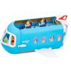 Bluey - Aereo 3 in 1, Pilota e Bingo vanno in vacanza e l'aereo diventa hotel, barca e spiaggia, 10 accessori inclusi, giocattolo con suoni, +3 anni, famoso (BLY75000)
