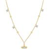 CYMYSS Collana Donna Argento 925 Placcata Oro 18K, Collana Color Oro con Ciondolo, Girocollo Dorato Elegante da Donna, Catenina Gioielli Regalo Donna