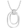 Sofia Milani - Collana da Donna in Argento 925 - con Pietra Zircone - Ciondolo ad Ovale