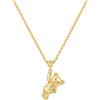 CYMYSS Collana Donna Argento 925 Placcata Oro 18K, Collana Color Oro con Ciondolo, Girocollo Dorato Elegante da Donna, Catenina Gioielli Regalo Donna