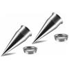 ANAZOZ Dilatatore 3mm-20mm Tunnel,Dilatatori Orecchio Acciaio Chirurgico 2 Pezzi Tunnel Orecchie con Cono Tunnel Plug Argento