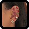 Inilbran Boho Layered Ear Cuff Wrap Orecchino Oro Cartilagine Orecchino Del Polsino Dell'orecchio Vintage Largo Orecchini Minimalisti Finta Helix Cartilagine Orecchini Non Piercing Orecchio Clip Cuff