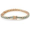 Generic Bracciale Tennis Moissanite per Donna D Colore VVS1 Purezza Blu Diamante S925 Argento Sterling, 6,5, Bracciali con Diamanti