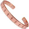 Touchstone Bracciale in rame tibetano forgiato a mano con rame massiccio e di alto spessore, per donne e uomini, messaggio spirituale cristiano