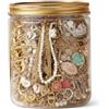 Grtheenumb Girocolli|Set di barattoli di gioielli misteriosi in oro |.Set di barattoli misteriosi da 10 pezzi, orecchini assortiti color oro, anelli, collane, confezione regalo per donna