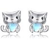 REDSUN Orecchini a forma di koala, in argento Sterling 925, con motivo koala, in oro, per donne e bambini