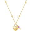 CYMYSS Collana Donna Argento 925 Placcata Oro 18K, Collana Color Oro con Ciondolo, Girocollo Dorato Elegante da Donna, Catenina Gioielli Regalo Donna