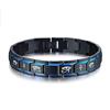 Vnox, bracciale da uomo in acciaio inox, con occhio di Horus occhio di Ra Ankh, con protezione regolabile, bracciale da amuleto e Acciaio inossidabile