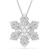 Swarovski Pendente e spilla Idyllia, Taglio misto, Fiocco Di Neve, Bianchi, Placcato rodio