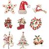 SUPVOX - Set di 9 spille natalizie con cristalli e strass, idea regalo per donne e ragazze