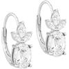 Tuscany Silver Orecchini da Donna in Argento Sterling con Zirconi Cubici Verdi e Bianchi
