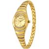 TIME100 Orologio Donna Bracciale al Quarzo Analogico Elegante Moda con Quadrante Rotondo con Pietre Preziosecon Impermeabile