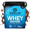 Bodylab24 Whey Protein Powder Nocciola-Cacao 2kg, proteine per muscoli più forti, whey può promuovere la costruzione dei muscoli, con 80% di proteine, senza aspartamee